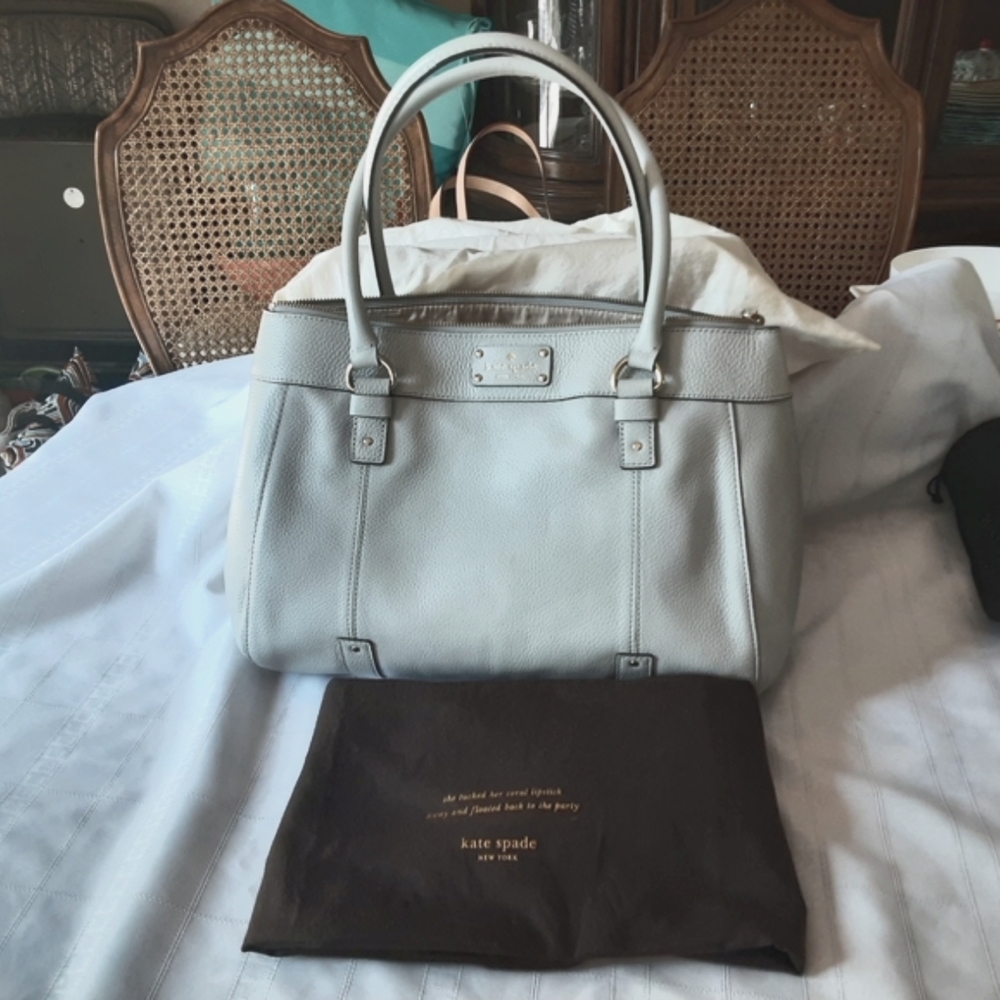 EUC  Kate Spade Light Gray Satchel